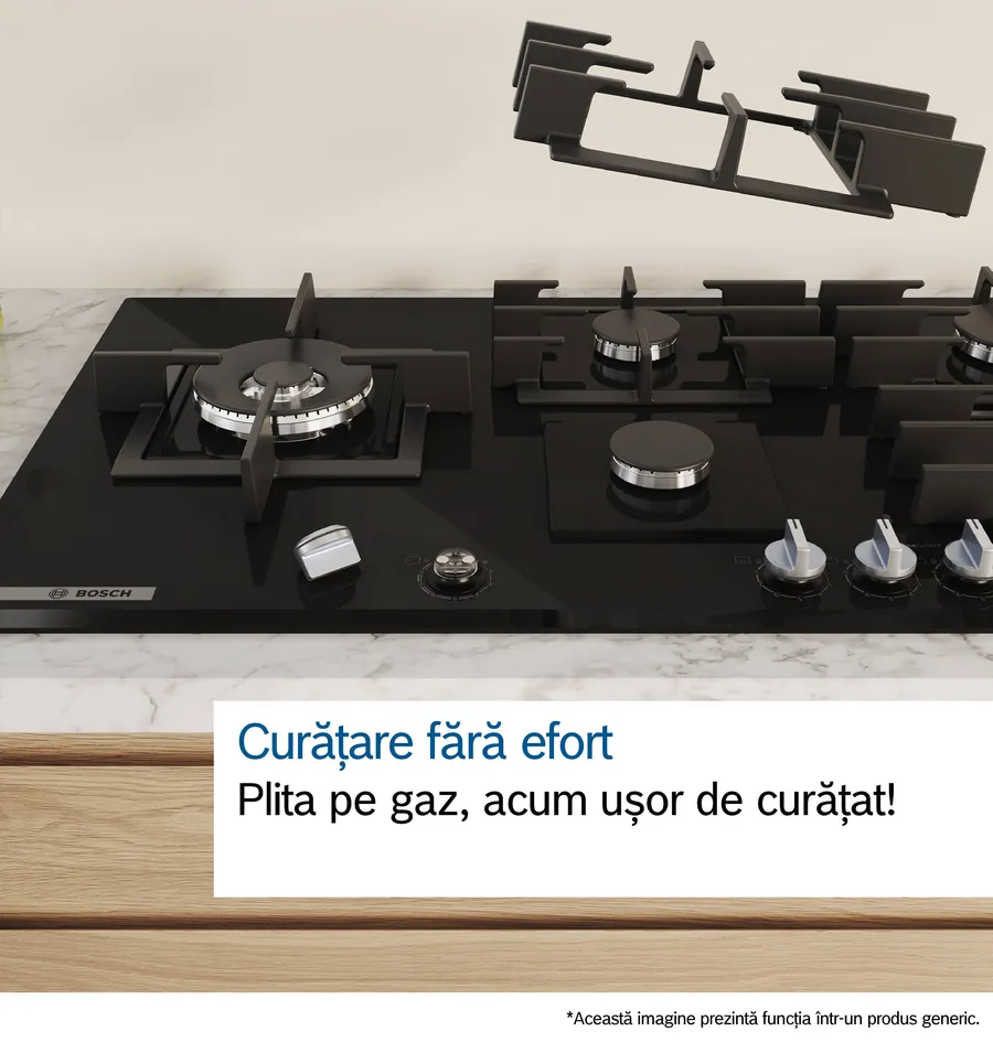 Plita pe gaz Bosch Seria 6, 60 cm, Inox [7]