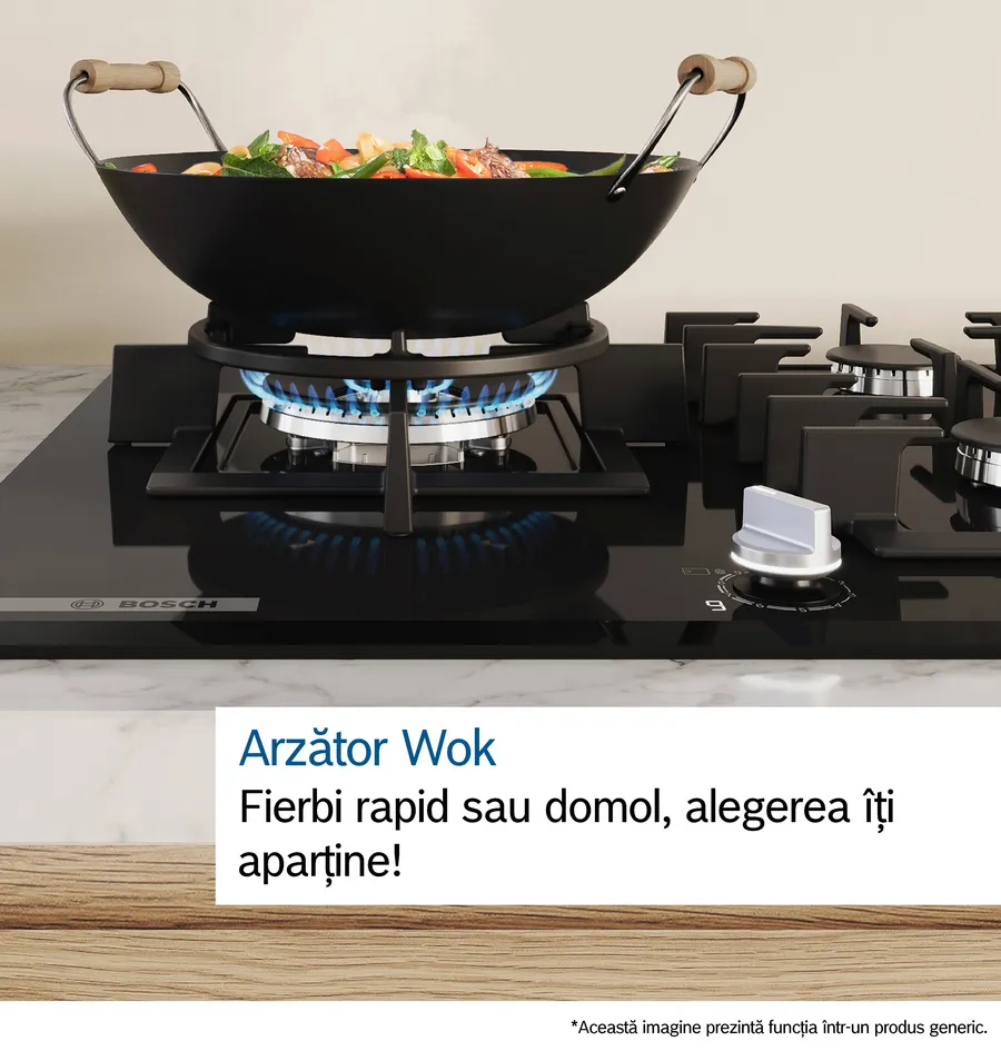 Plita pe gaz Bosch Seria 6, 60 cm, Inox [10]