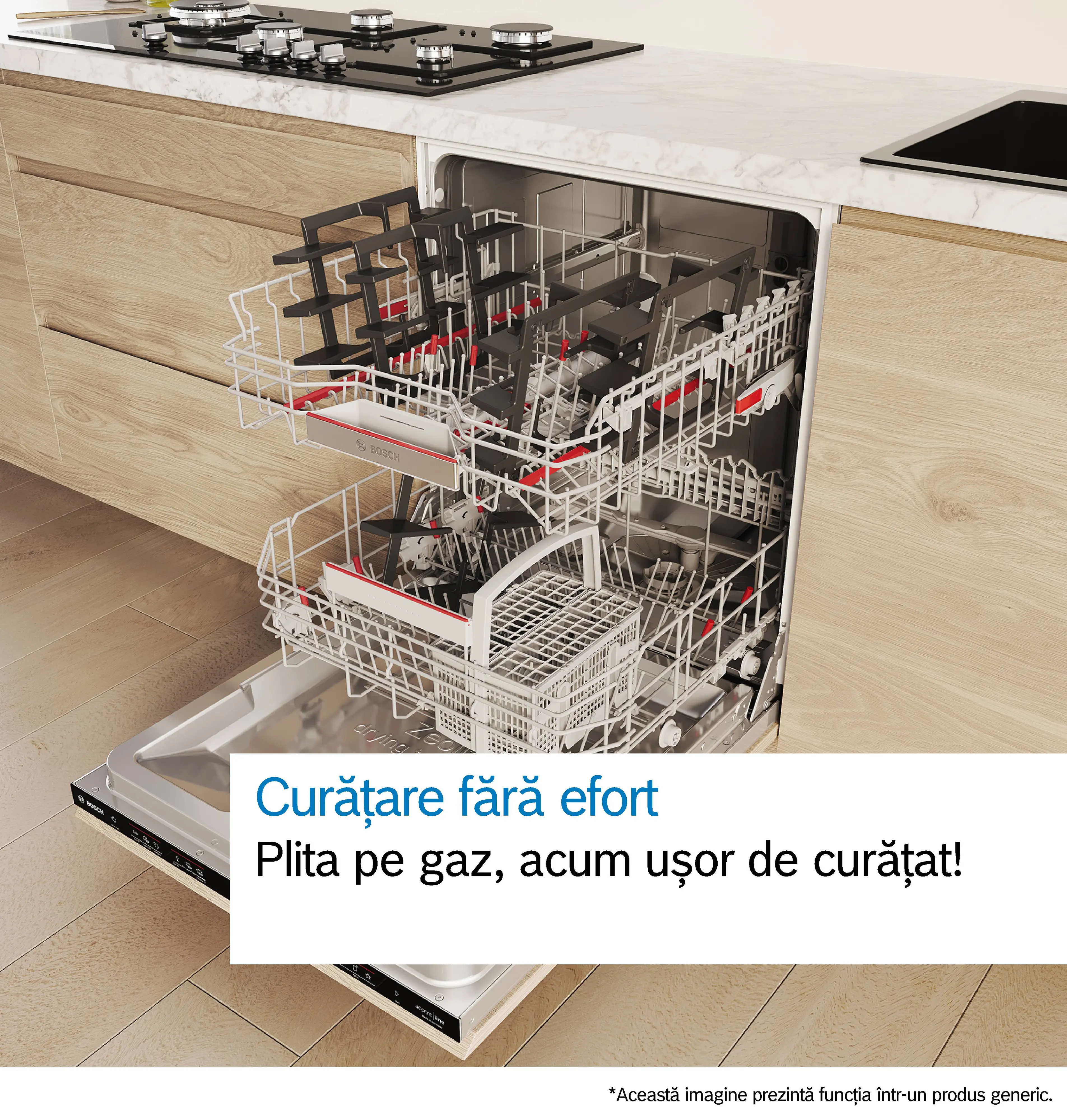 Plita pe gaz Bosch Seria 6, 60 cm, Quartz, Negru [9]