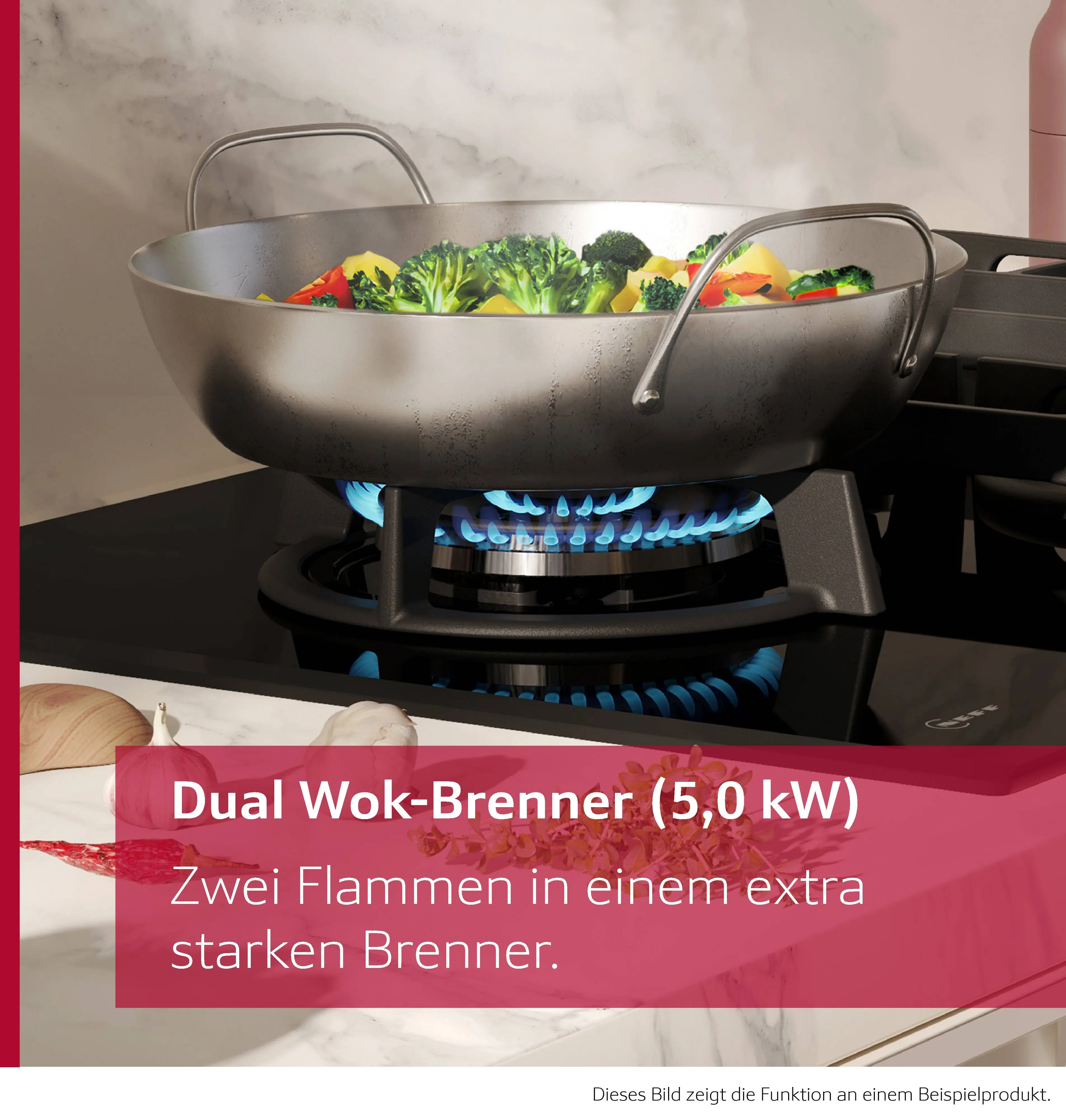 Plită pe gaz NEFF N70 T27CIS8N0, 75 cm, 5 arzătoare, FlameSelect® 9 trepte, grătare fontă, inox [7]