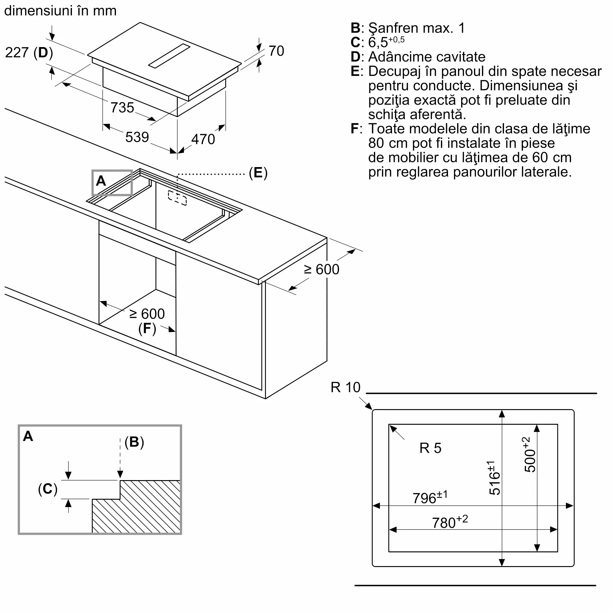 Plită pe inducție cu sistem de ventilare integrat Bosch, Seria 8, 80 cm, flush mount [10]