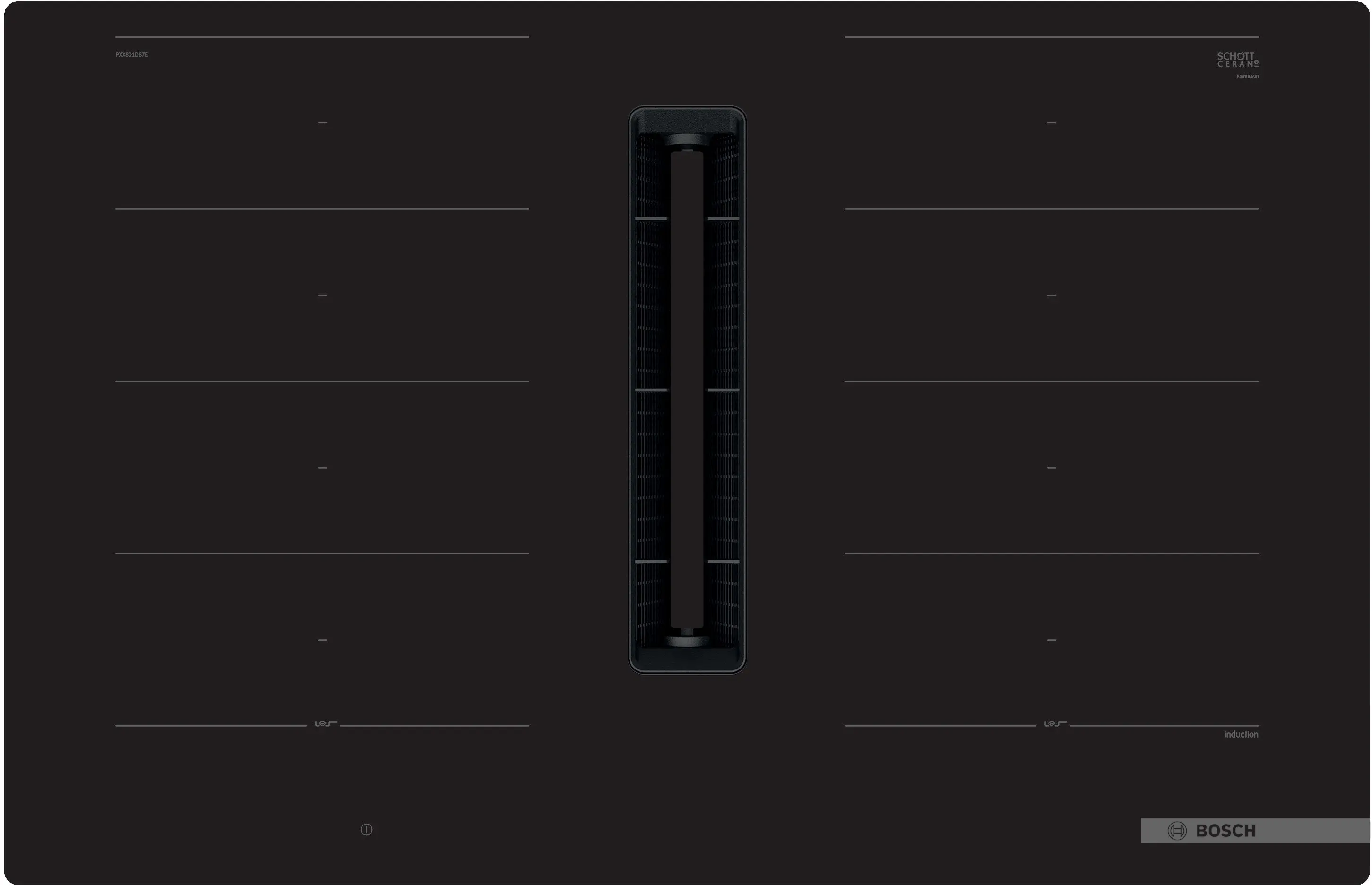 Plită pe inducție cu sistem de ventilare integrat Bosch, Seria 8, 80 cm, flush mount [3]