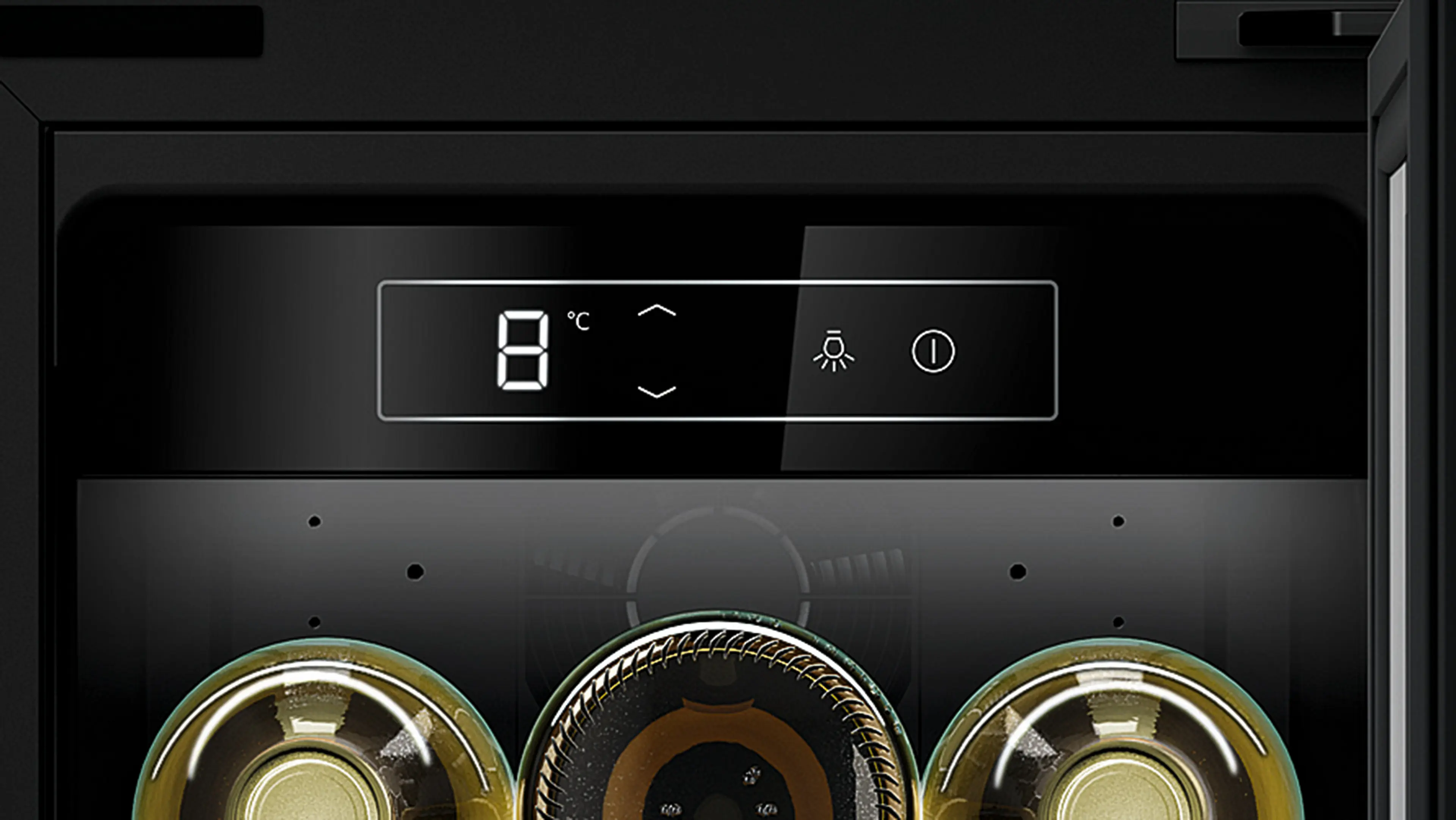 Răcitor de vinuri incorporabil NEFF KU9202HF0 N70, 21 sticle, 1 zonă temperatură 5-20 °C, LED, ușă sticlă cu filtru UV, negru [3]