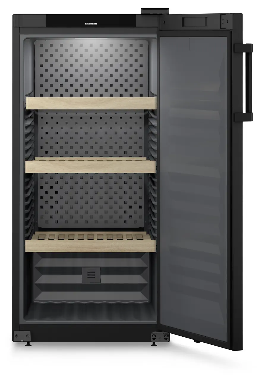 Racitor de vinuri Liebherr WSbl 4201, 267 l, 141 sticle, Clasa D, Rafturi lemn,Touch Display, Control electronic, H 128,4 cm, Negru [4]