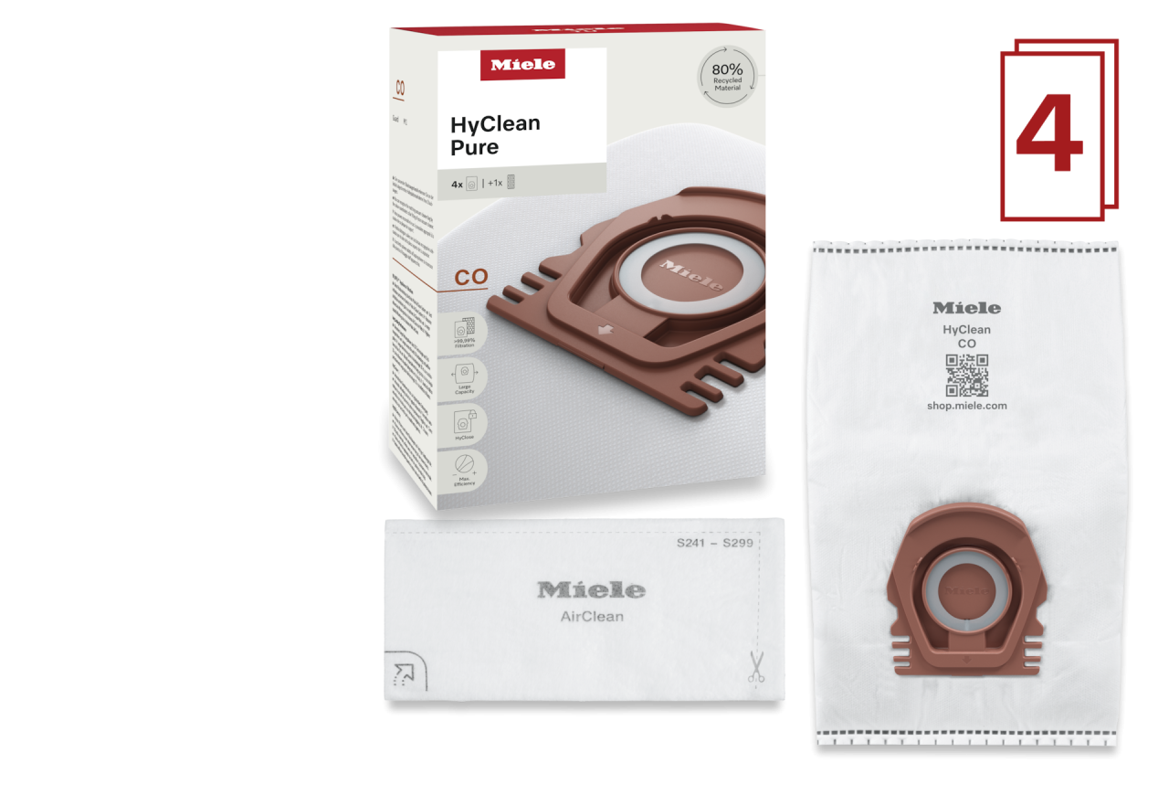 Saci de aspirator Miele CO HyClean Pure, pachet cu 4 bucăți [2]