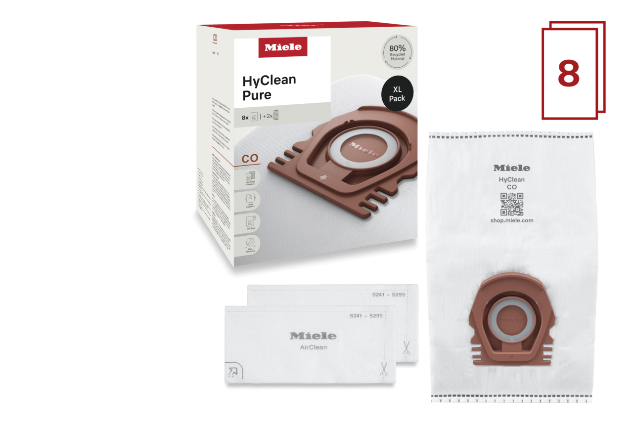 Saci de aspirator Miele CO XL HyClean Pure, pachet cu 8 bucăți [2]