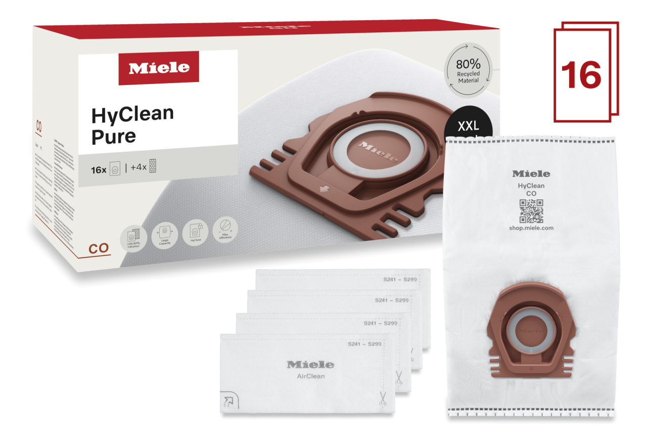Saci de aspirator Miele CO XXL HyClean Pure, pachet cu 16 bucăți [2]