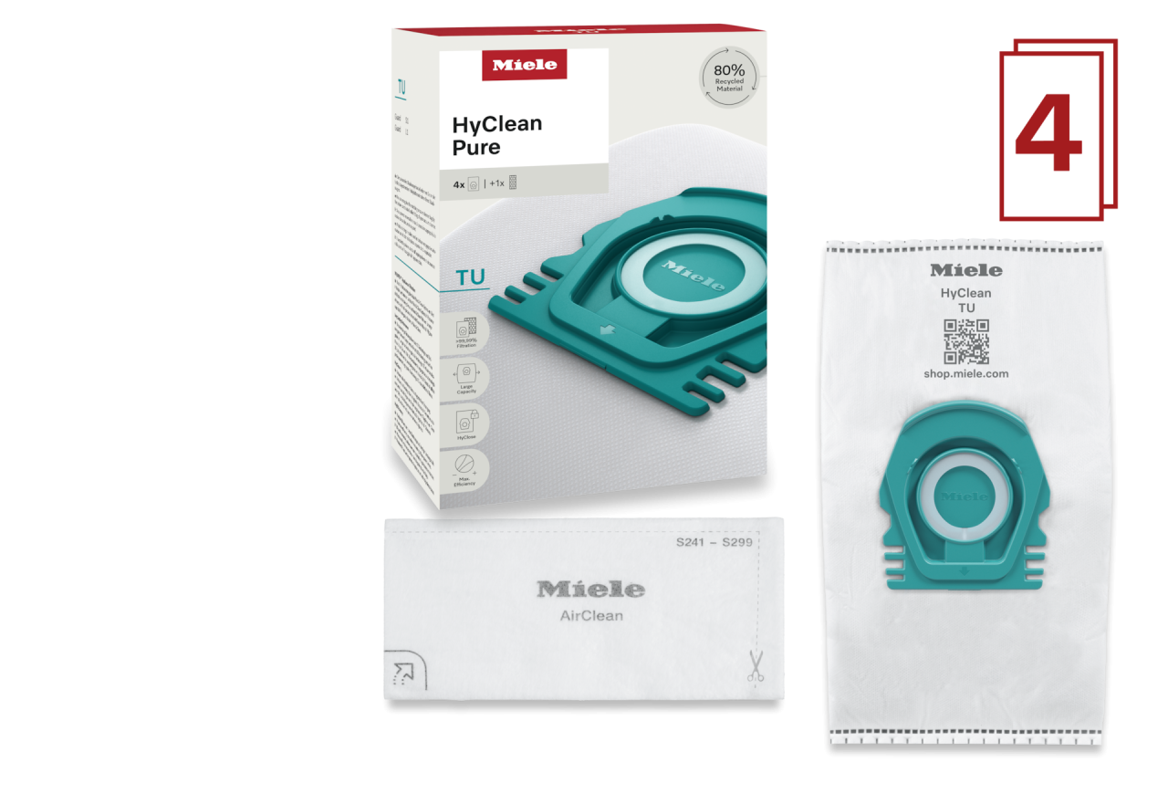 Saci de aspirator Miele TU HyClean Pure, pachet cu 4 bucăți [2]