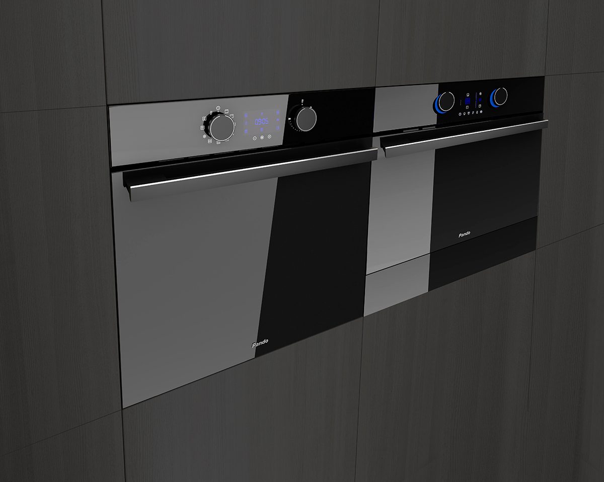 Sertar termic incorporabil Pando PCP-9600, 60 cm, 14 cm, 30–80 °C, Push-to-open, sticlă neagră [7]