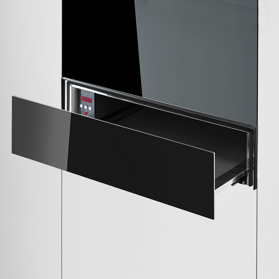 Sertar termic incorporabil Pando PCP-9600, 60 cm, 14 cm, 30–80 °C, Push-to-open, sticlă neagră [3]