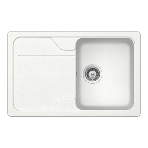 Set chiuveta bucatarie Schock Formhaus D-100S 780 x 500 mm Cristalite Alpina, alb si baterie bucatarie Schock Kantus cu cap extractibil, Inox Periat [2]