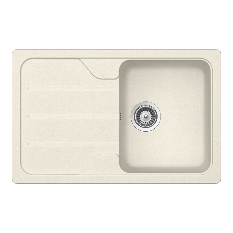 Set chiuveta bucatarie Schock Formhaus D-100S 780 x 500 mm Cristalite Vanilla, bej deschis si baterie bucatarie Schock Prima Inox Periat [3]