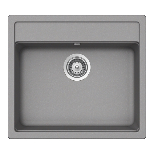 Set chiuveta bucatarie Schock Nemo N-100 570 x 510 mm Cristalite Croma, gri si baterie bucatarie Schock Prima Inox Periat [2]