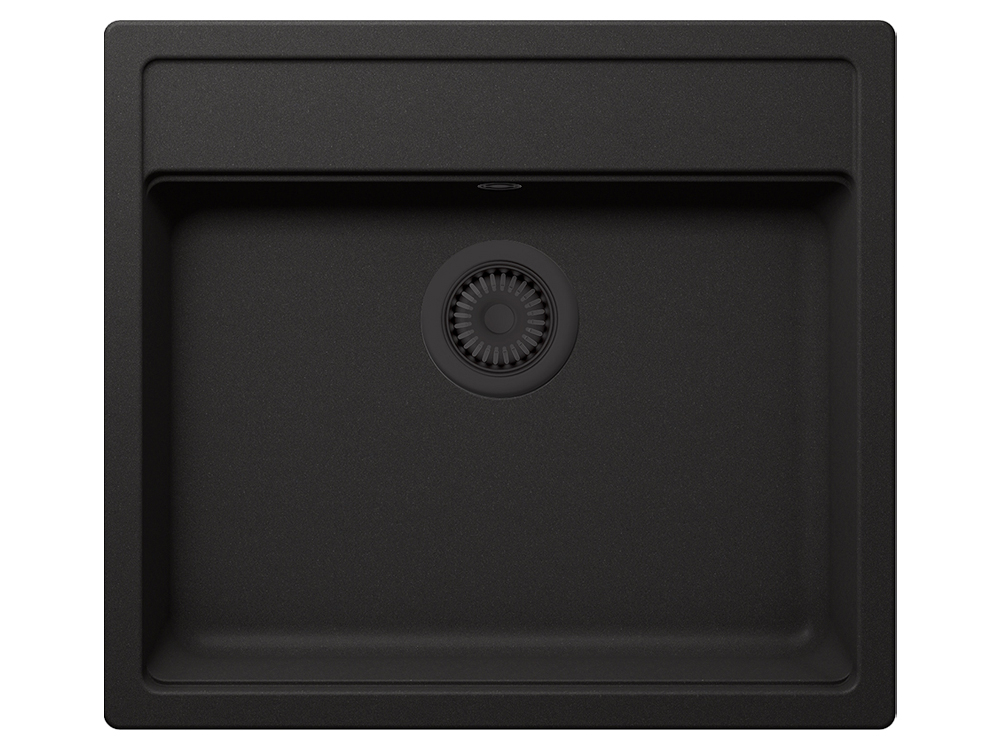 Set chiuveta bucatarie Schock Nemo N-100 570 x 510 mm Cristalite Nero cu parti vizibile negru si baterie bucatarie Schock Prima negru [2]