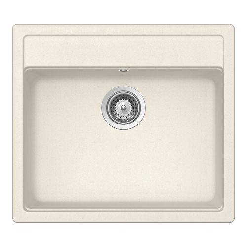 Set chiuveta bucatarie Schock Nemo N-100 570 x 510 mm Cristalite Vanilla, bej deschis si baterie bucatarie Schock Kantus cu cap extractibil, Inox Periat [2]