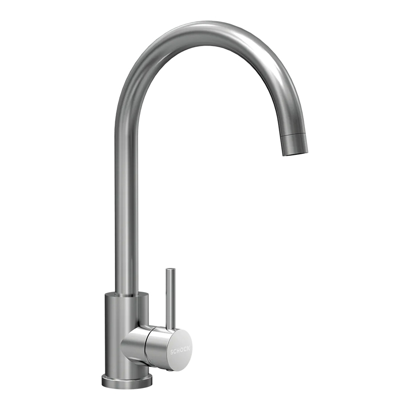 Set chiuveta bucatarie Schock Nemo N-100S 490 x 510 mm Cristalite Croma, gri si baterie bucatarie Schock Prima Inox Periat [3]