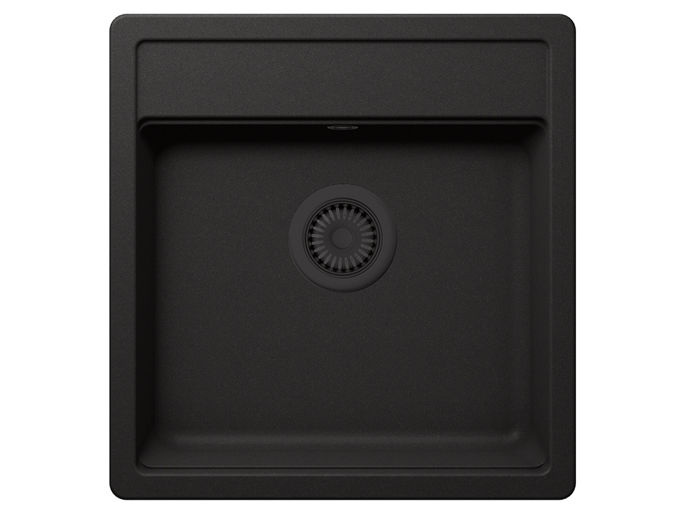 Set chiuveta bucatarie Schock Nemo N-100S 490 x 510 mm Cristalite Nero cu parti vizibile negru si baterie bucatarie Schock Prima negru thumbnail Chiuveta bucatarie Schock Nemo N-100S Cristalite Nero 4 [2]