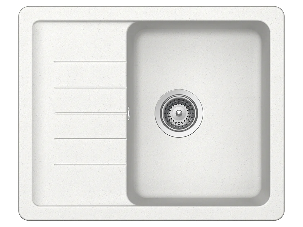 Set chiuveta bucatarie Schock Pinedo D-100XS 620 x 500 mm Cristalite Alpina, alb si baterie bucatarie Schock Kantus cu cap extractibil, Inox Periat [2]