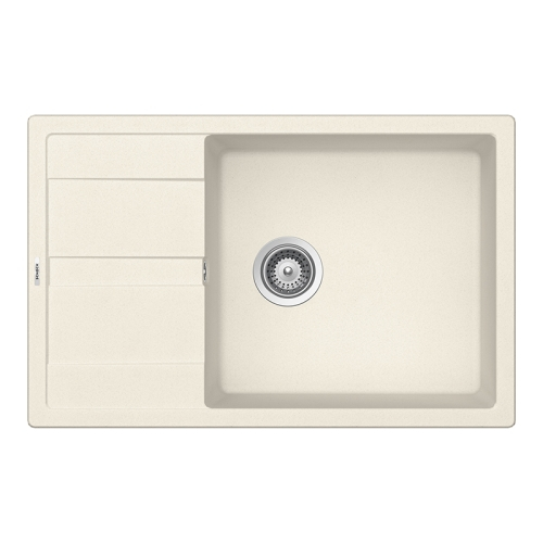 Set chiuveta bucatarie Schock Ronda D-100XL 780 x 500 mm Cristalite Vanilla, bej deschis si baterie bucatarie Schock Kantus cu cap extractibil, Inox Periat [2]