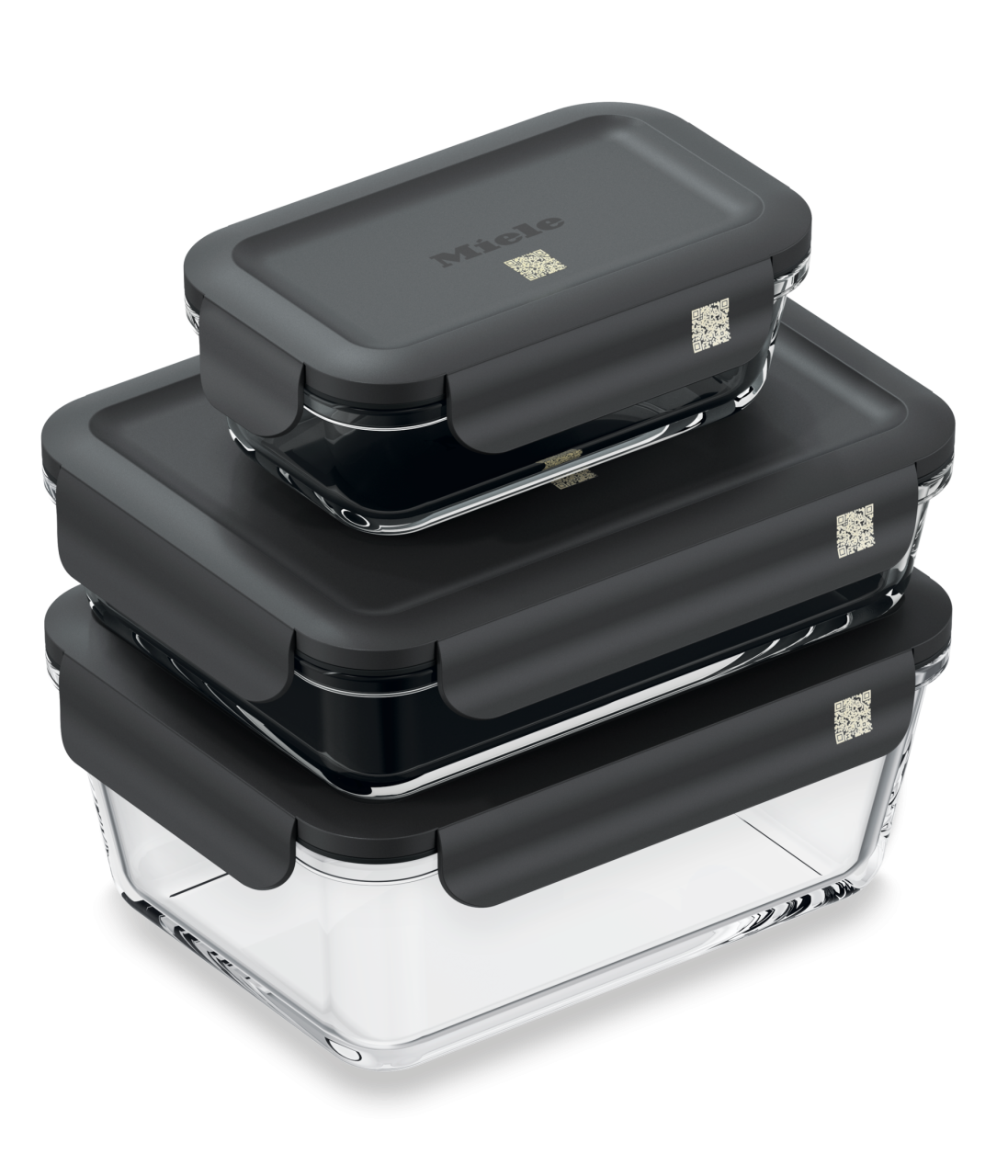 Set Gourmet Box Miele GaLa-Set, 3 recipiente din sticlă (0,4 l, 1 l și 1,6 l) [2]
