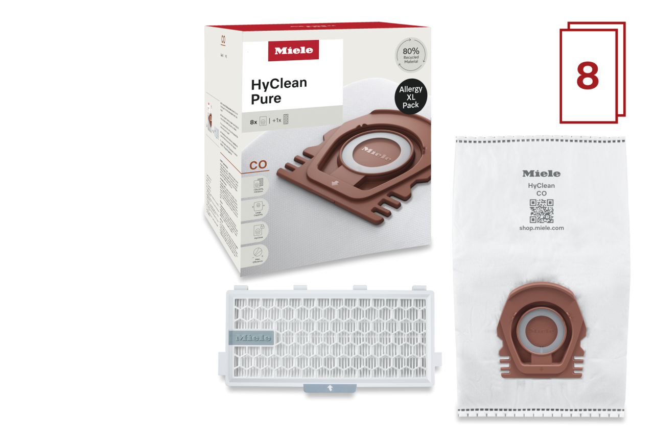 Set Miele CO Allergy XL HyClean Pure, 8 saci de aspirator și filtru HEPA [2]