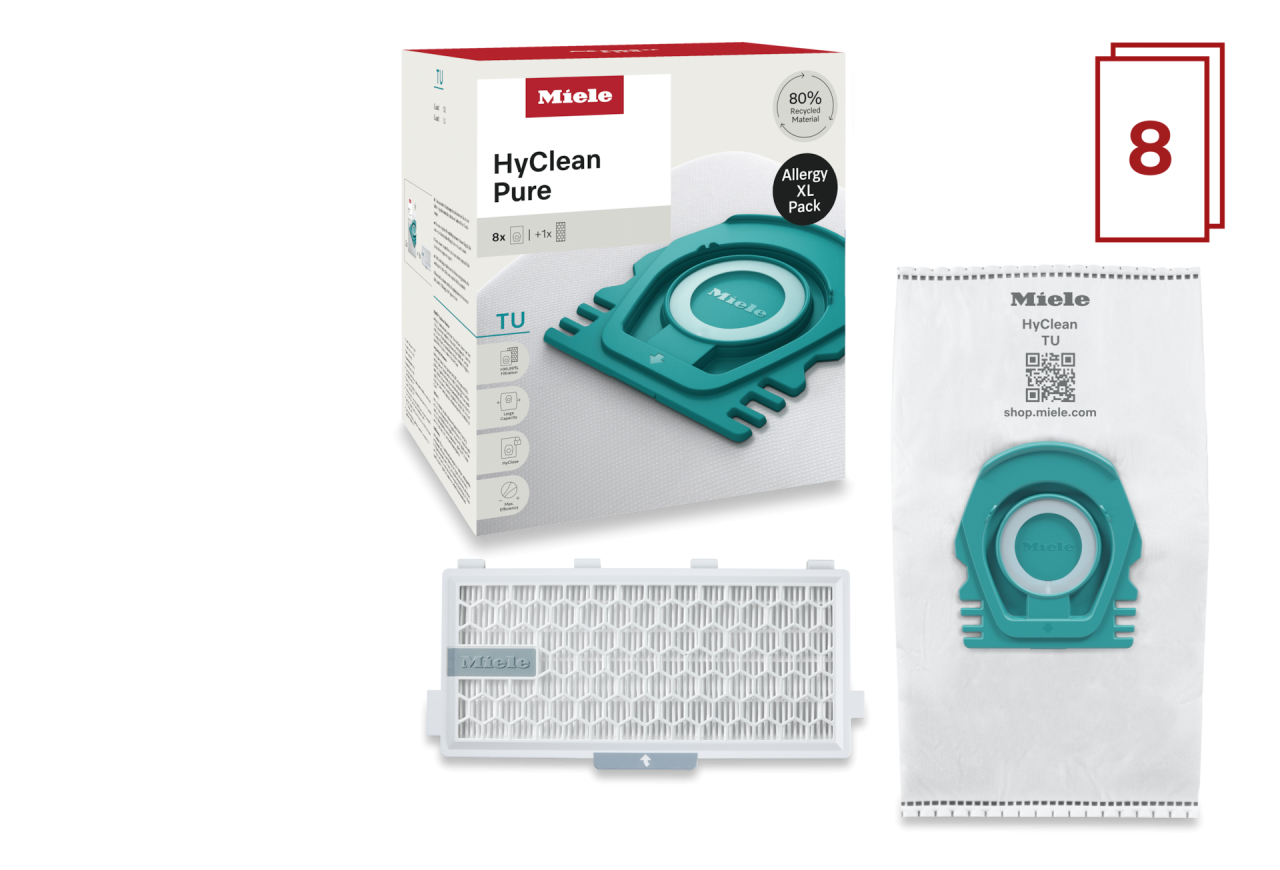 Set Miele TU Allergy XL HyClean Pure, 8 saci de aspirator și filtru HEPA [2]