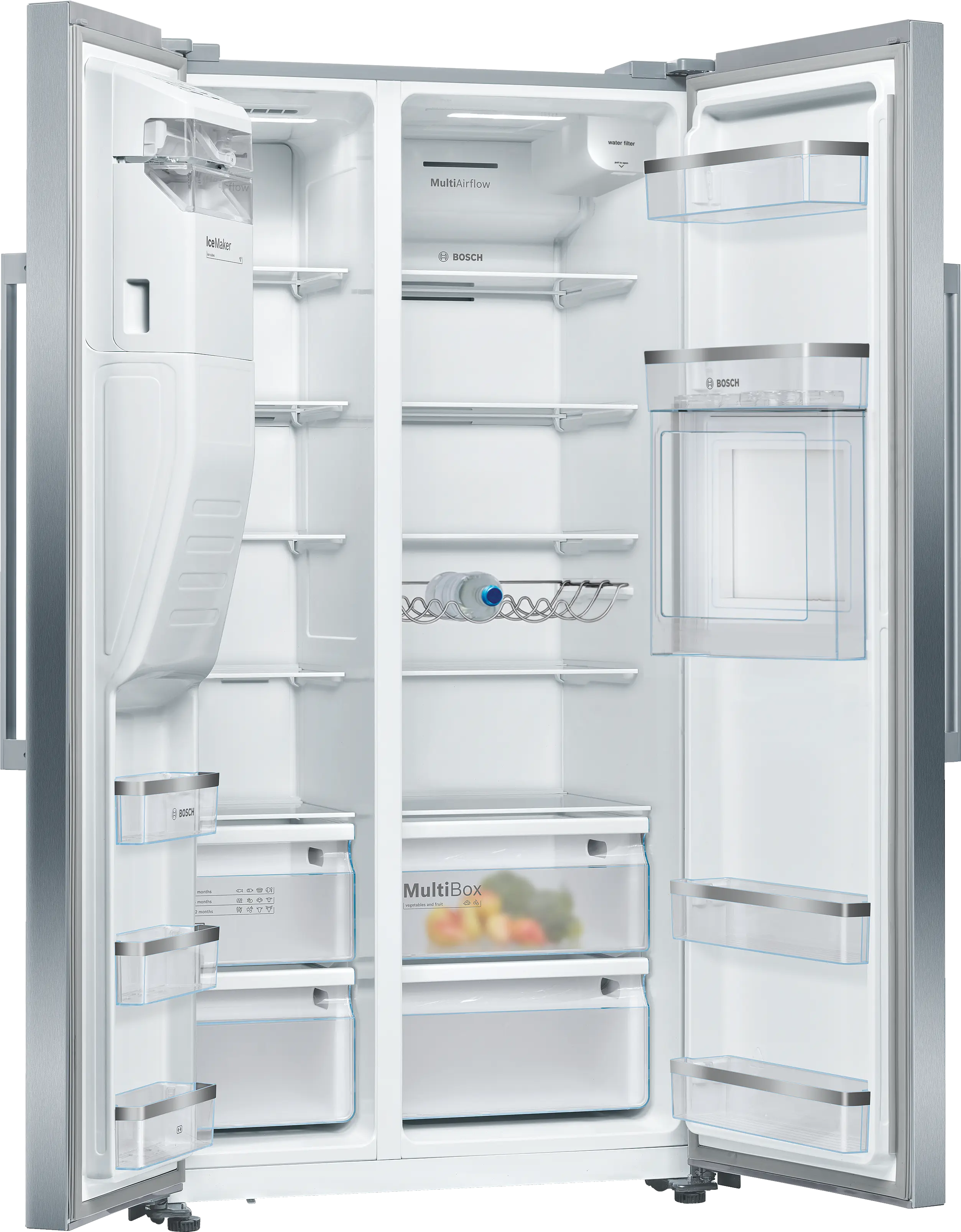 Side by Side American 178.7 x 90.8 cm, Bosch Seria 6, Inox [2]