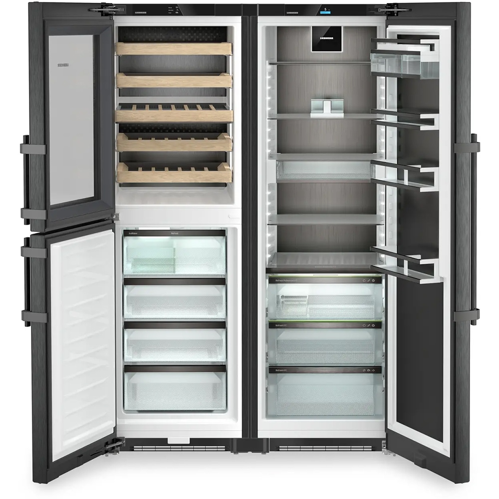 Side by Side LIEBHERR XRCbs 5295 Peak, Duo Cooling, 691 l, H 185.5 cm, compartiment de temperare a vinului, dark inox [2]