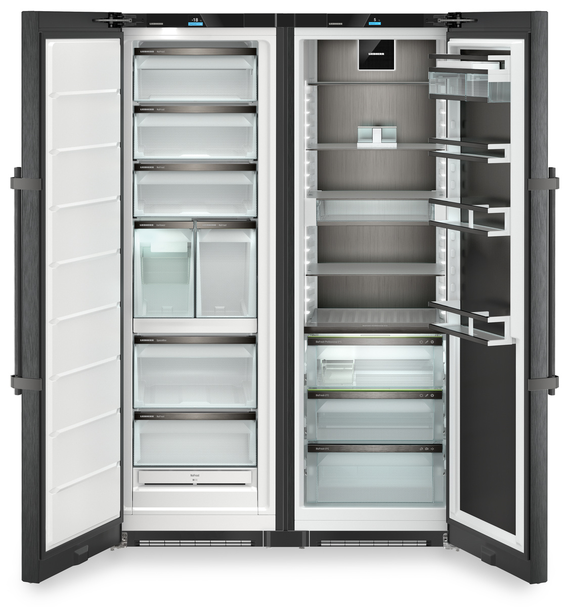 Side-by-side Liebherr XRFbs 5295, 663 l, BioFresh Professional, NoFrost, IceTower, BlackSteel [3]