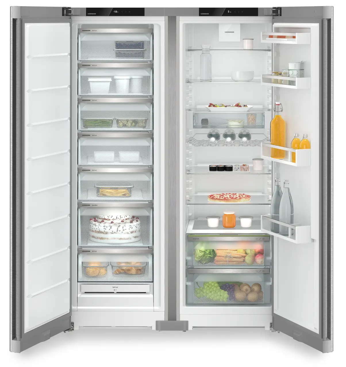 Side by side Liebherr XRFsd 5220, 676 l, No Frost, DuoCooling, EasyFresh, Clasa D, H 185.5 cm, Inox [3]