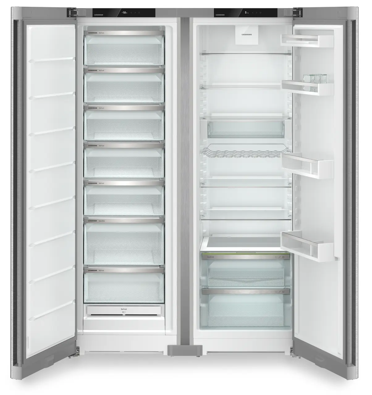 Side by side Liebherr XRFsd 5220, 676 l, No Frost, DuoCooling, EasyFresh, Clasa D, H 185.5 cm, Inox [2]