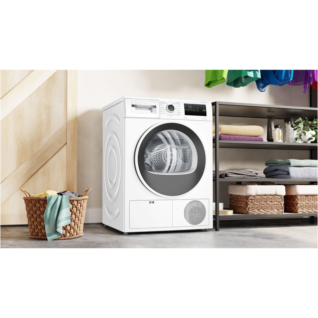 Uscator de rufe Bosch WTH83256BY, Pompa de caldura, 8 kg, 15 programe, Anti-sifonare, AutoDry Technology, EasyClean condenser, Clasa E [8]