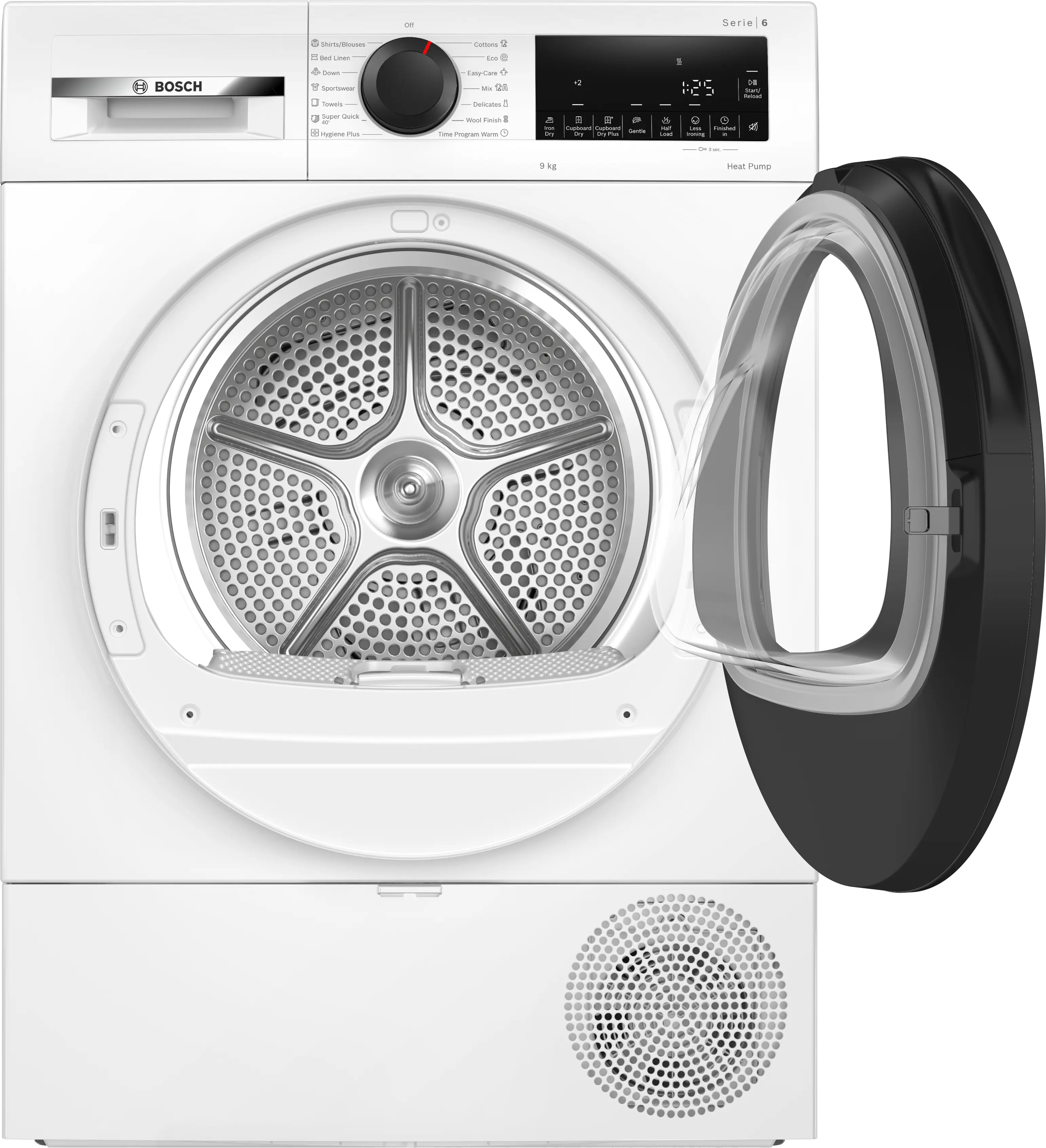 Uscător de rufe cu condensare și pompă de căldură 9 kg, Bosch Seria 6, Alb [4]