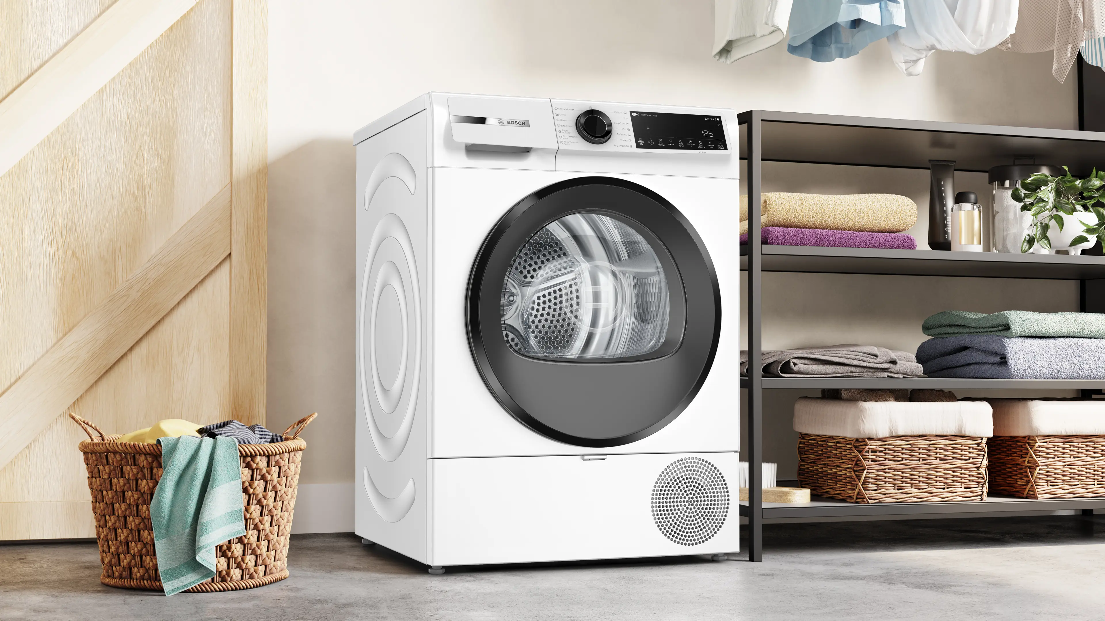 Uscător de rufe Bosch Seria 6 WQJ24201BY, 9 kg, cu pompă de căldură, alb [7]