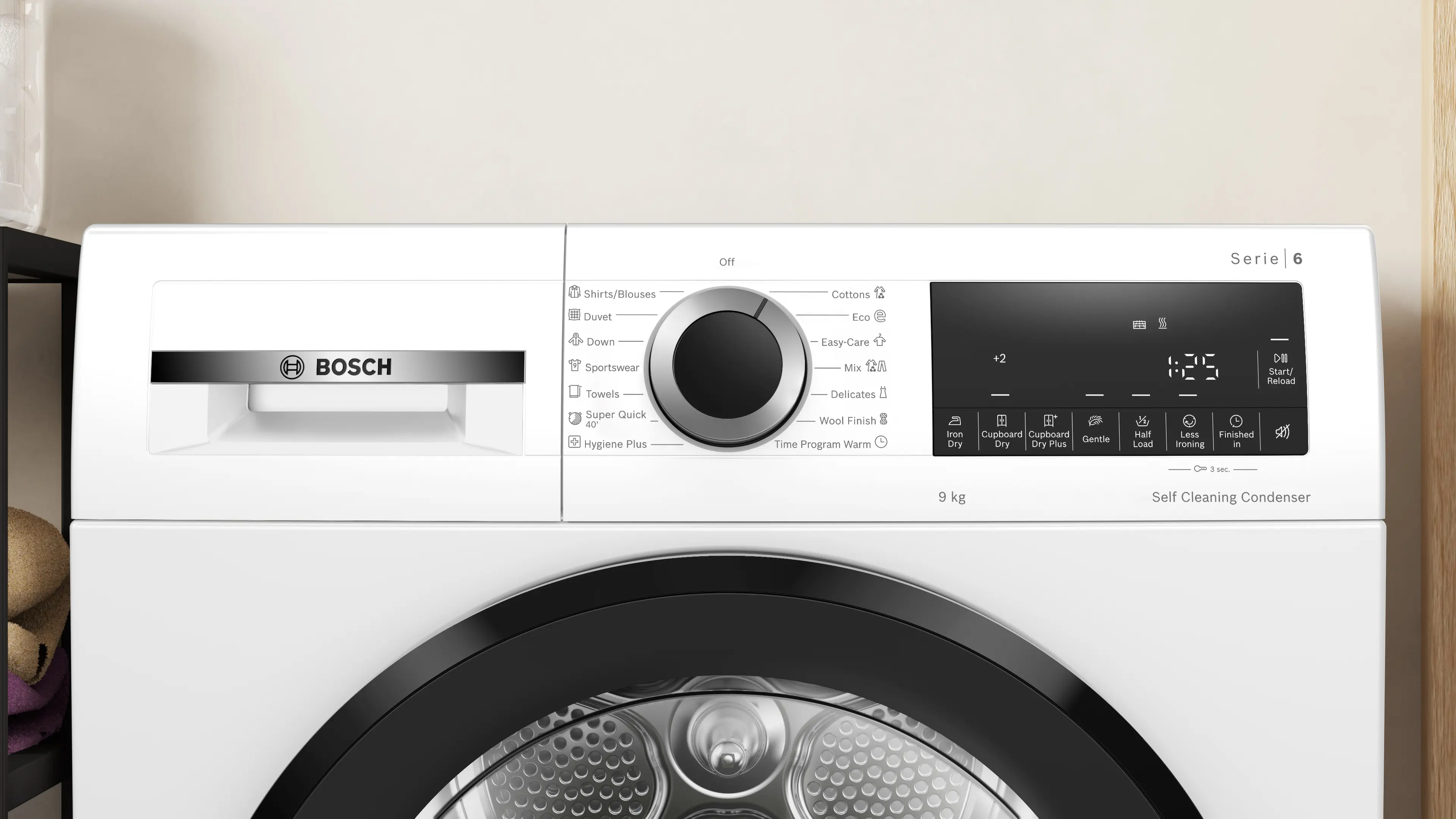 Uscător de rufe Bosch Seria 6 WQG14501BY, 9 kg, cu pompă de căldură, alb [4]