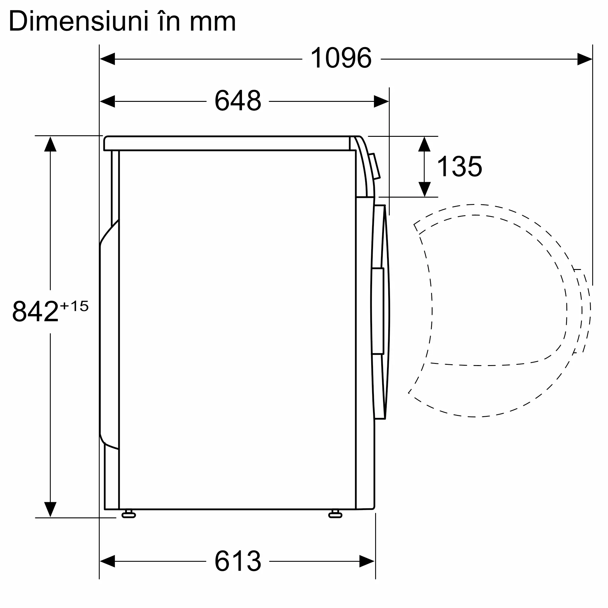 Uscător de rufe cu condensare și pompă de căldură 9 kg, Bosch Seria 6, Alb [10]