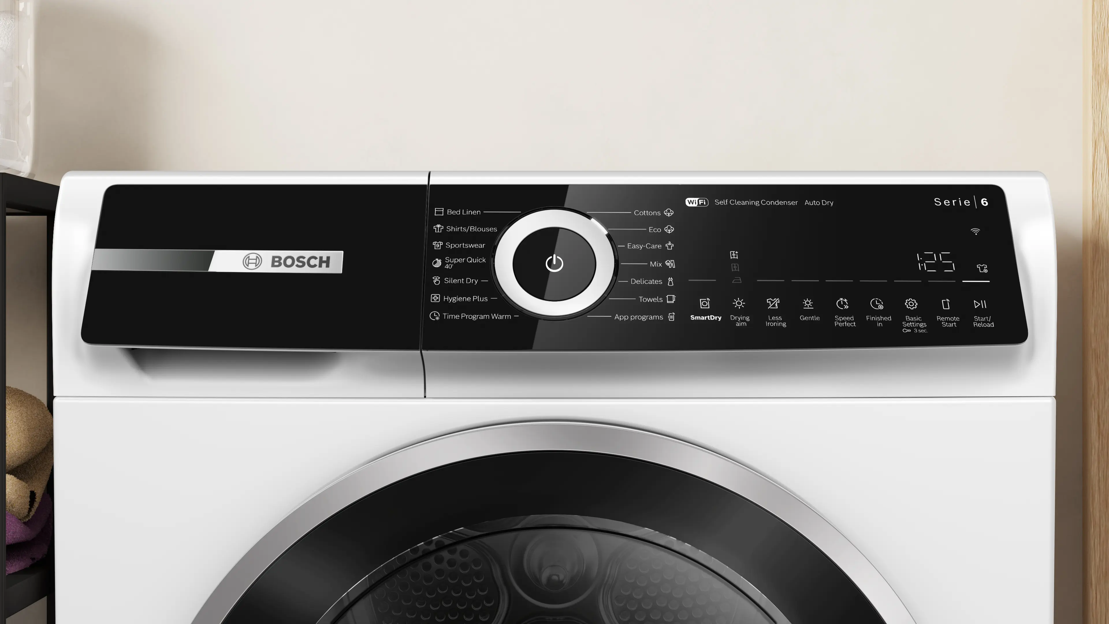 Uscător de rufe Bosch Seria 6 WQN246D1BY, 9 kg, cu pompă de căldură, alb [7]