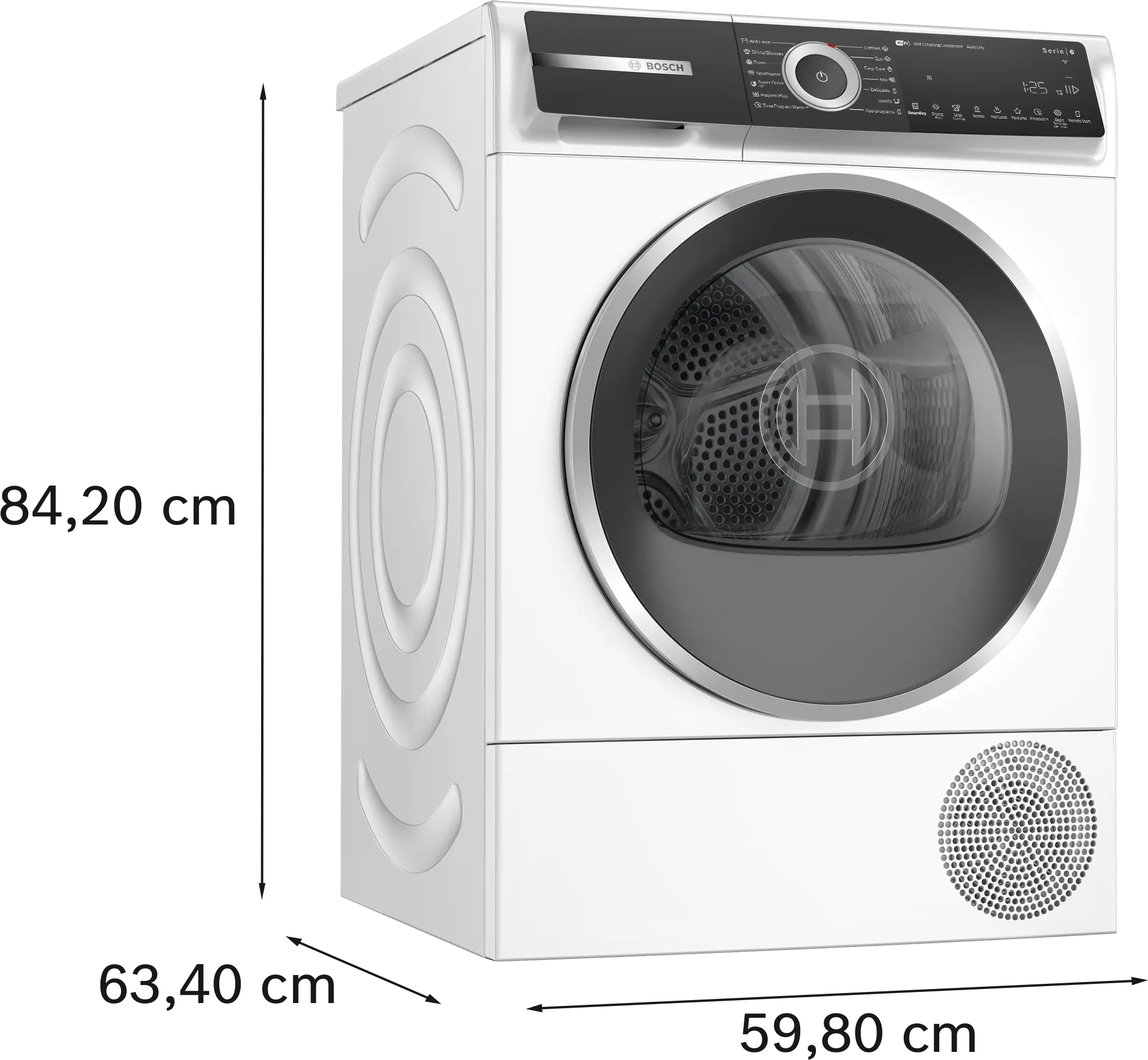 Uscător de rufe Bosch Seria 6 WQH245B4BY, 9 kg, cu pompă de căldură, alb [9]