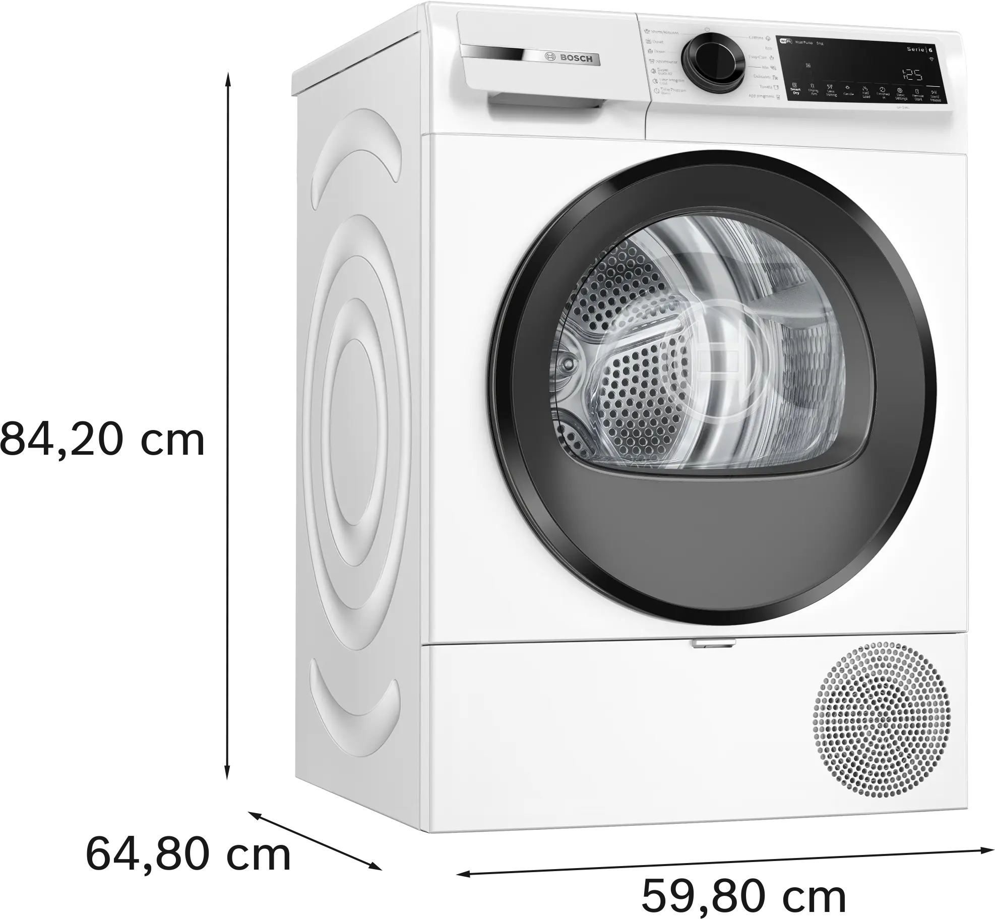 Uscător de rufe Bosch Seria 6 WQJ24201BY, 9 kg, cu pompă de căldură, alb [8]