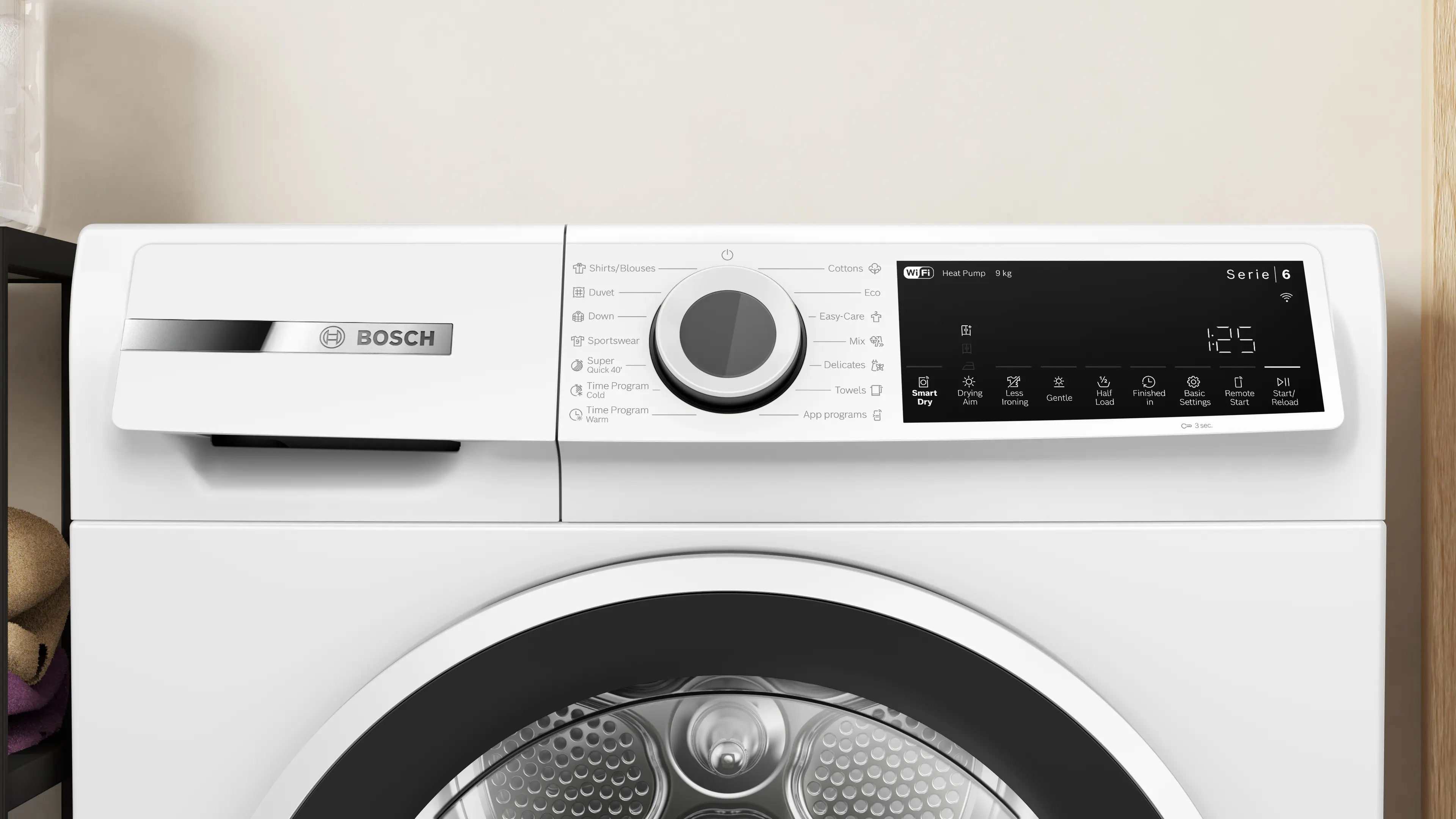 Uscător de rufe Bosch Seria 6 WQJ24200BY, 9 kg, cu pompă de căldură, alb [5]