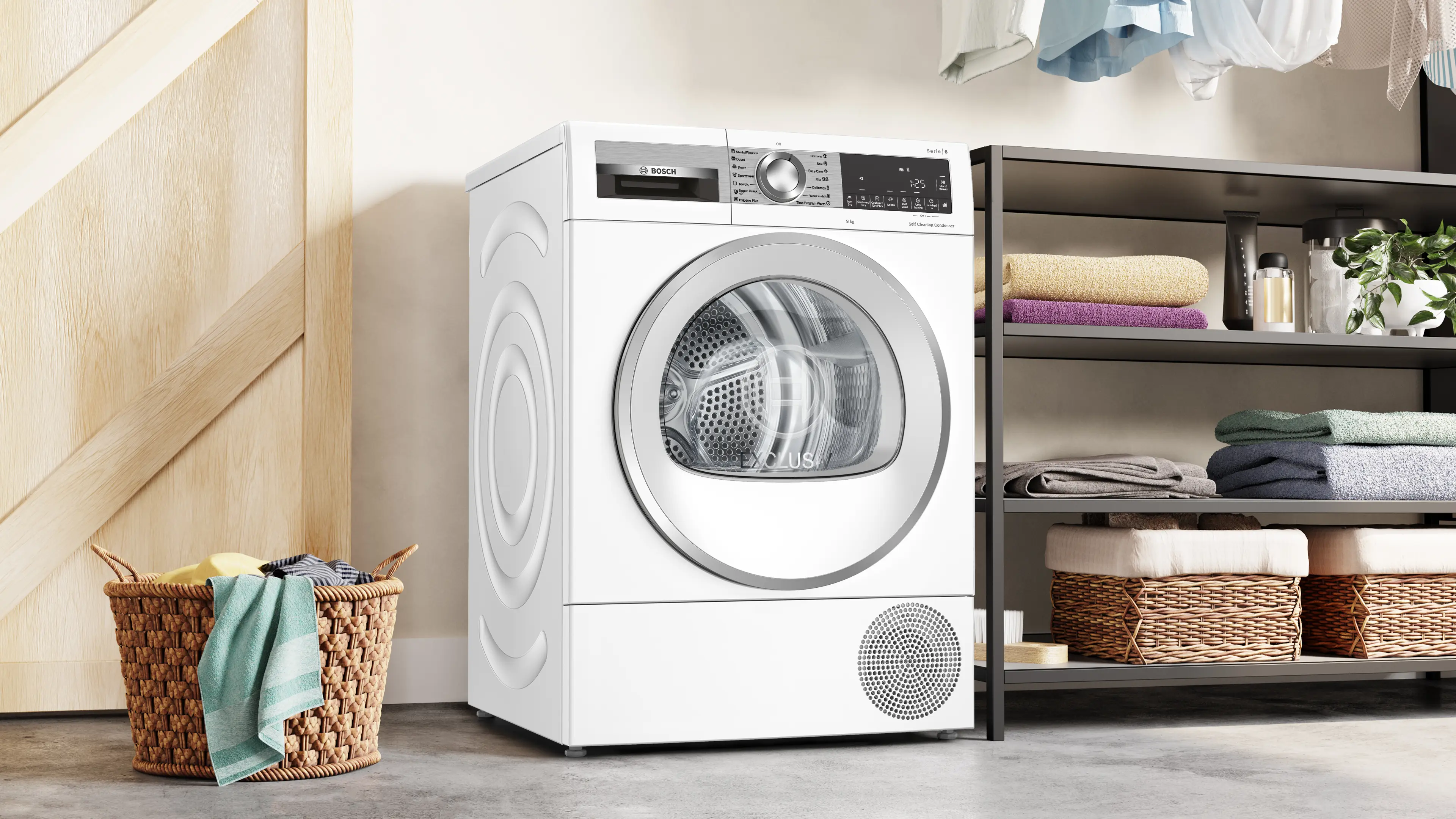 Uscător de rufe Bosch Seria 6 WQG24591BY, 9 kg, cu pompă de căldură, alb [7]