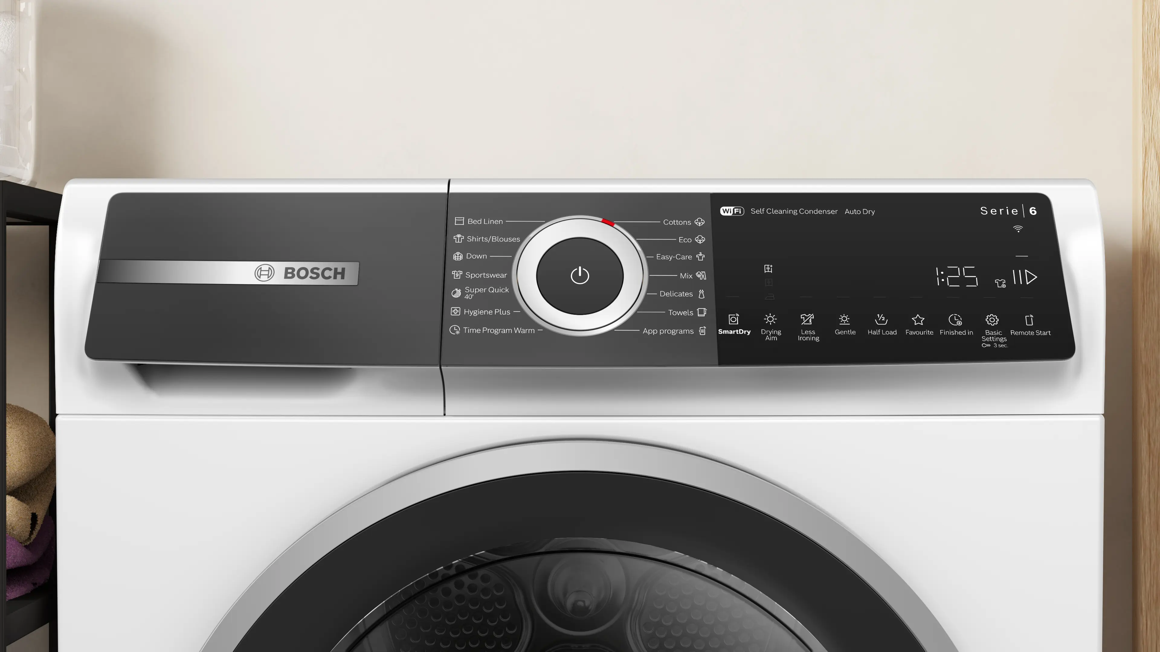 Uscător de rufe Bosch Seria 6 WQH245B4BY, 9 kg, cu pompă de căldură, alb [5]
