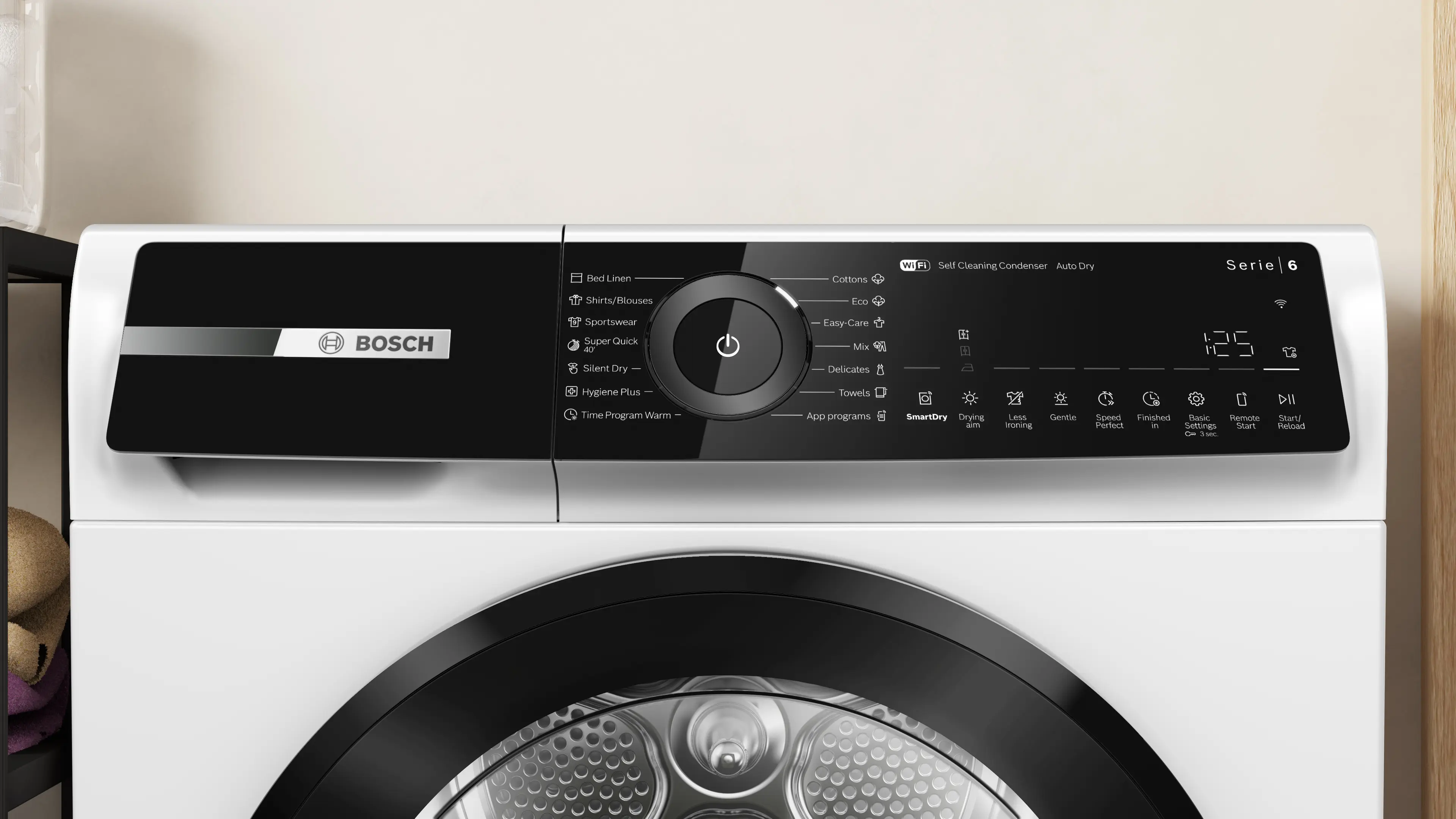 Uscător de rufe Bosch Seria 6 WQN246D0BY, 9 kg, cu pompă de căldură, alb [7]