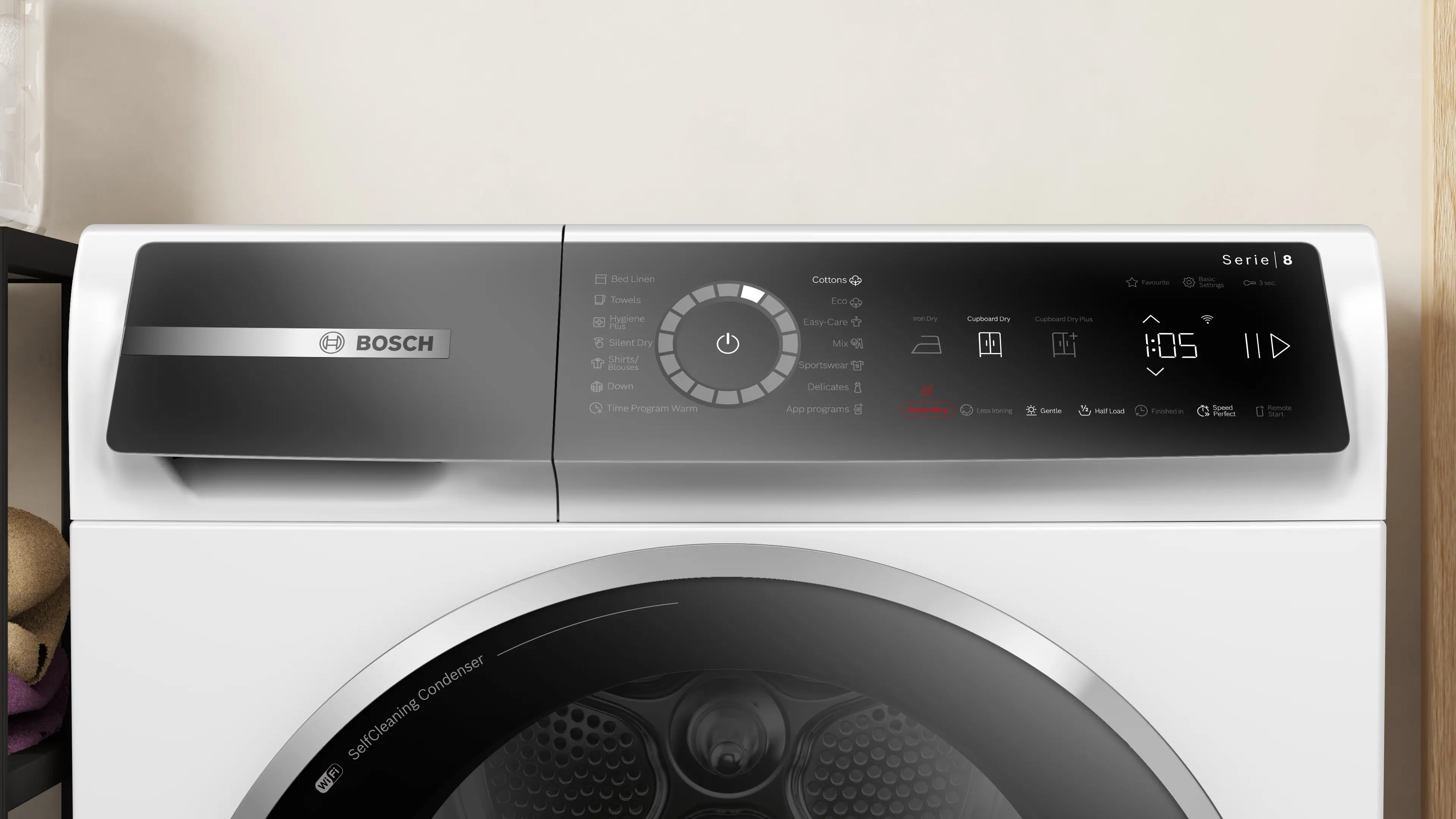 Uscător de rufe Bosch Seria 8 WQB246DNBY, 9 kg, cu pompă de căldură, alb [7]