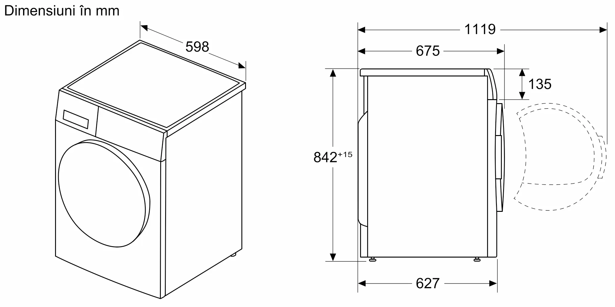 Uscător de rufe Bosch Seria 8 WRB247CNBY, 9 kg, cu pompă de căldură, alb [18]