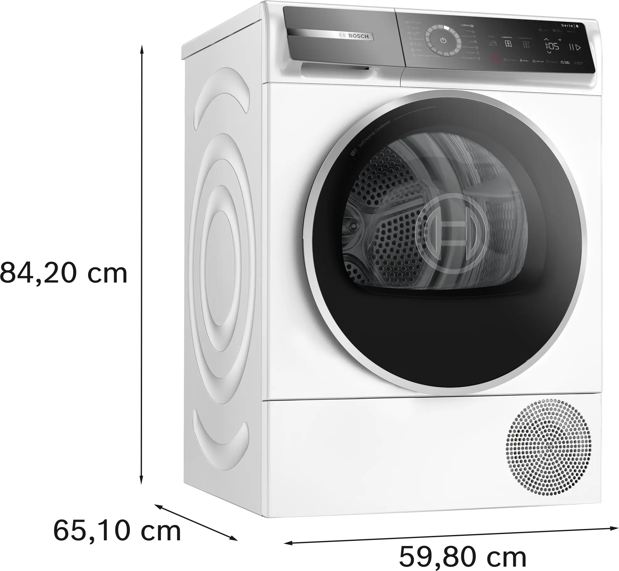 Uscător de rufe Bosch Seria 8 WQB246DNBY, 9 kg, cu pompă de căldură, alb [11]