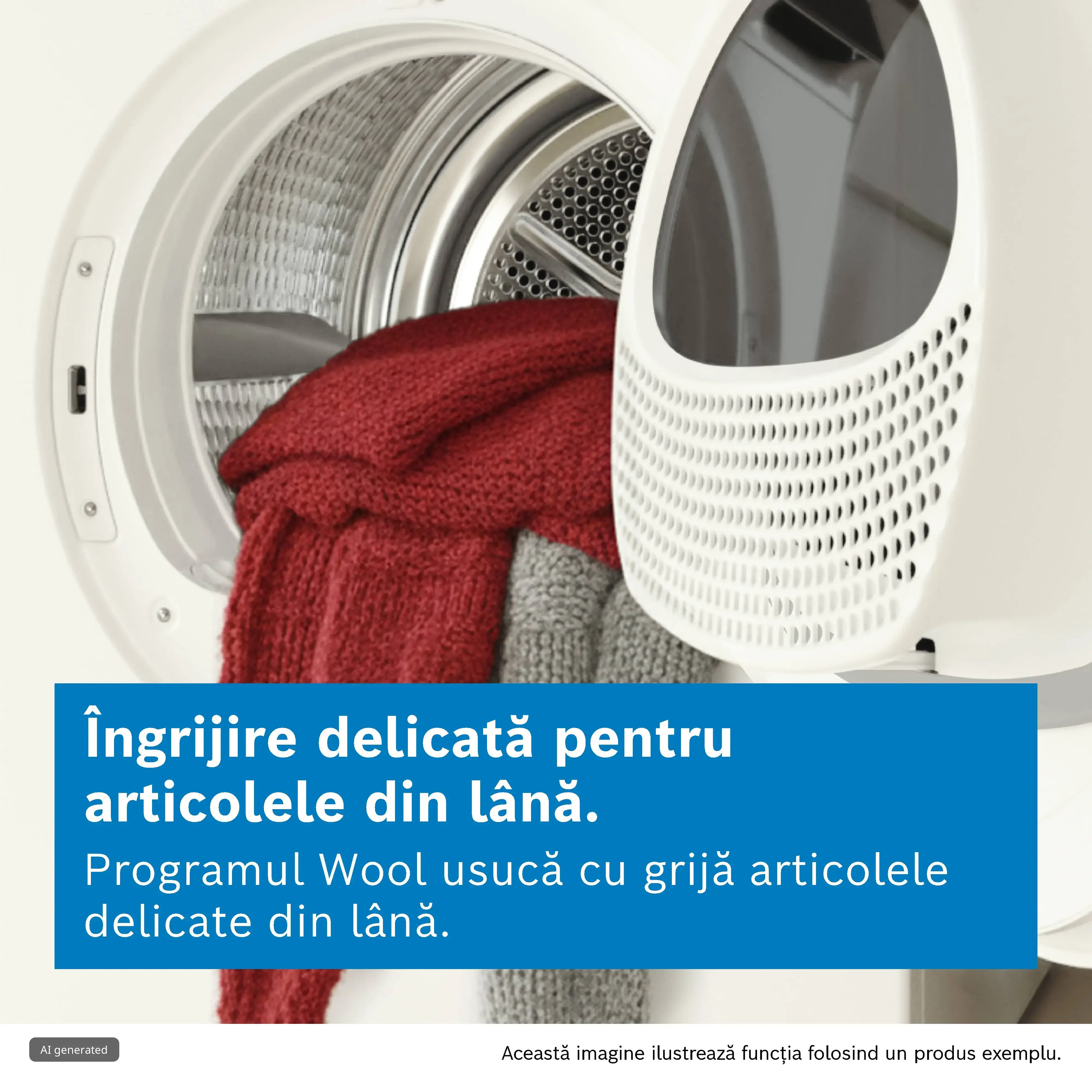 Uscător de rufe Bosch Seria 8 WRB247CNBY, 9 kg, cu pompă de căldură, alb [11]