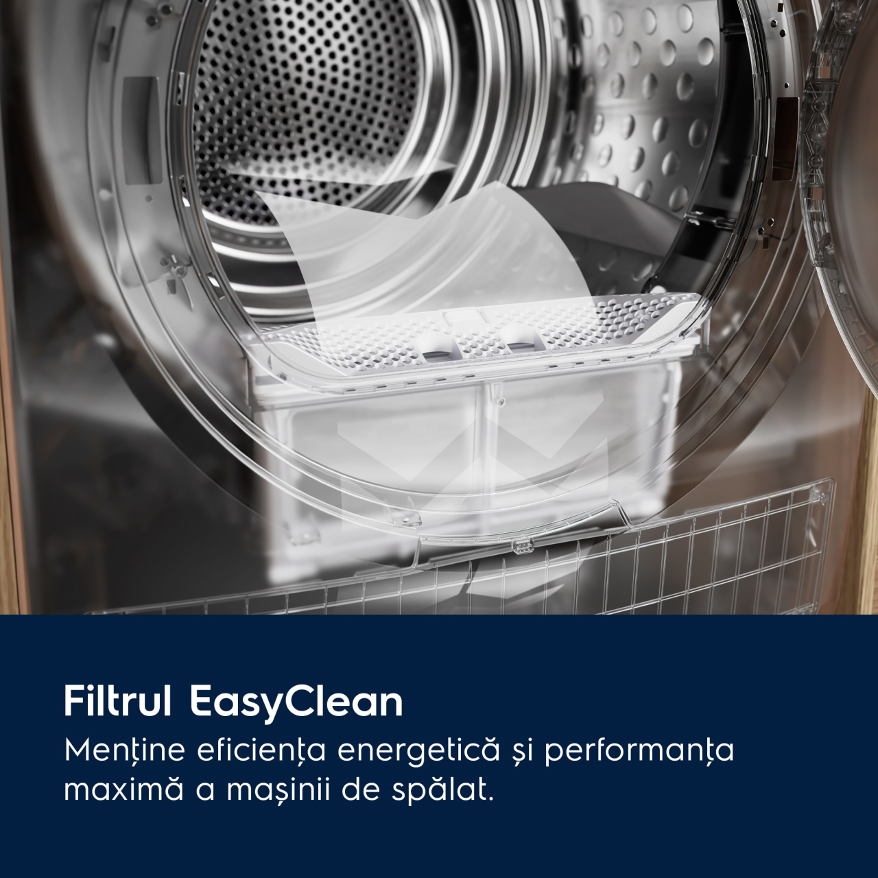 Uscător de rufe cu pompă de căldură Electrolux EW6D295GE – 9 kg, 3DSense & DelicateCare cu EasyClean & AntiCrease, Clasa A+++, Alb [2]