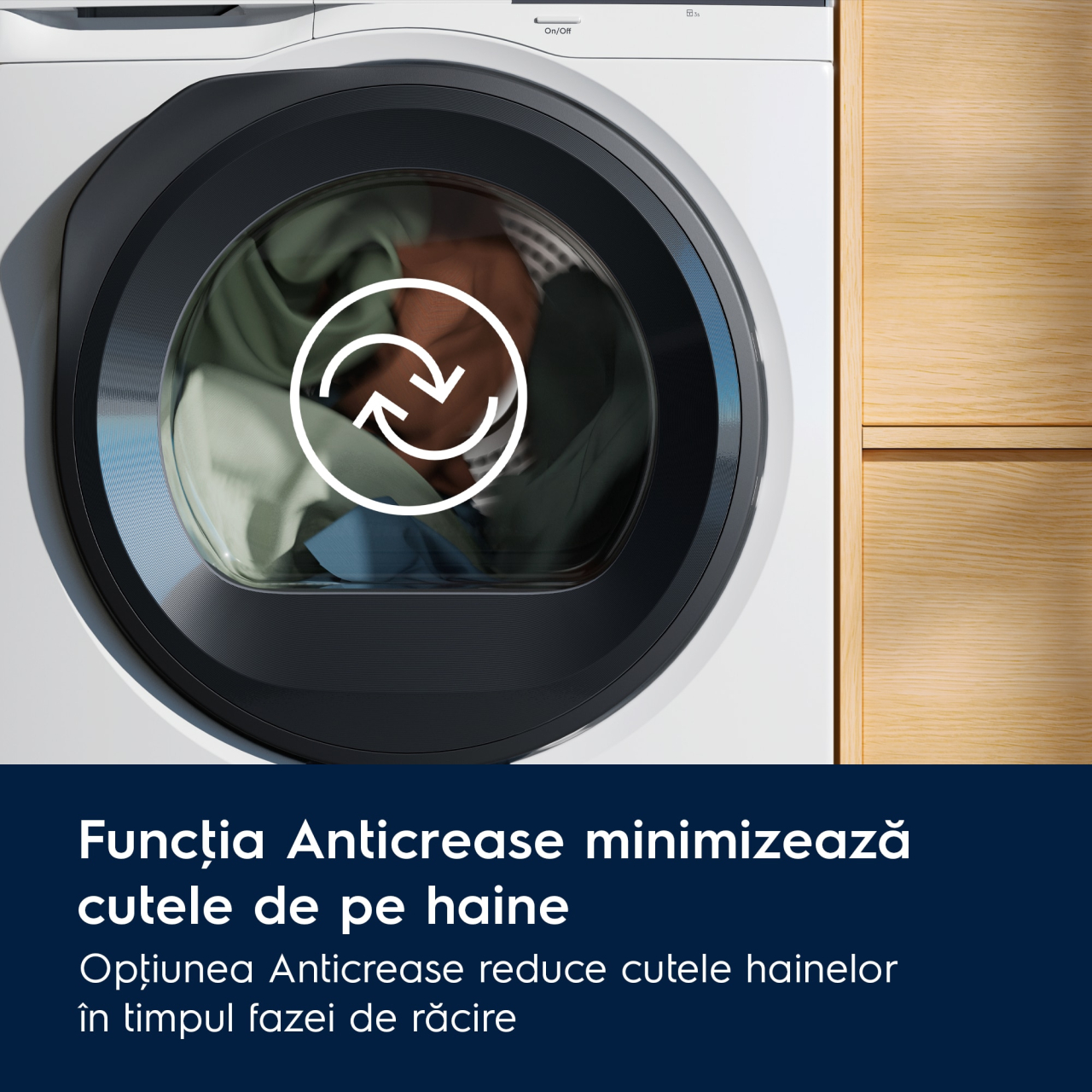 Uscător de rufe cu pompă de căldură Electrolux EW6D295GE – 9 kg, 3DSense & DelicateCare cu EasyClean & AntiCrease, Clasa A+++, Alb [4]