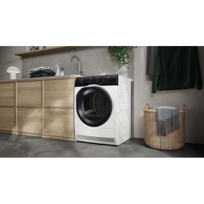 Uscător de rufe cu pompă de căldură Electrolux EW6D98BEE, capacitate 8 kg, clasa energetică D, Alb [2]